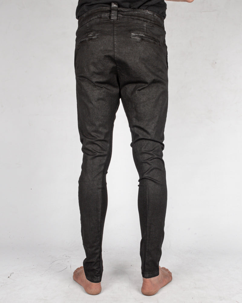 La haine inside us - Stretch laminated trouser - Stilett.com