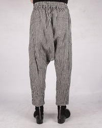 Striped linen cotton trousers