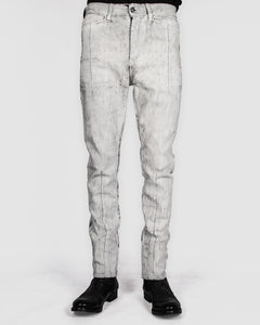 Leon Louis - Dart cut jeans - White crackle paint - Stilett.com