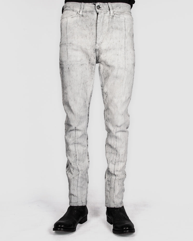 Leon Louis - Dart cut jeans - White crackle paint - Stilett.com