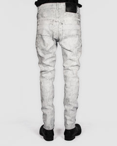 Leon Louis - Dart cut jeans - White crackle paint - Stilett.com