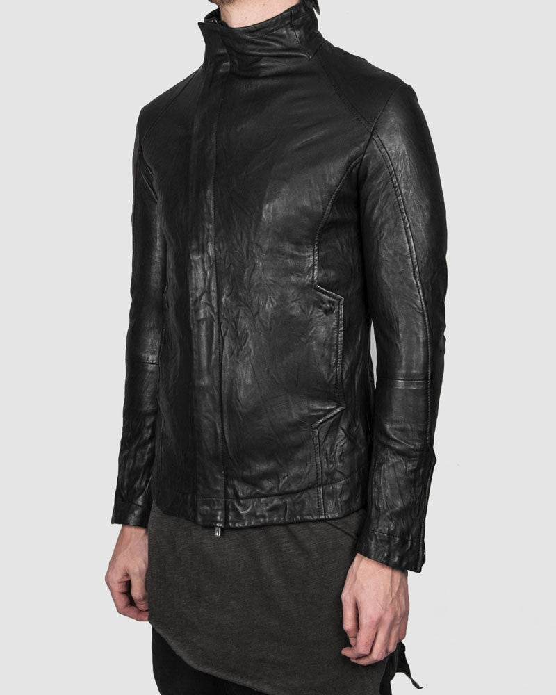Leon Louis - Molis high collar leather jacket - Stilett.com