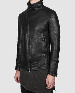 Leon Louis - Molis high collar leather jacket - Stilett.com