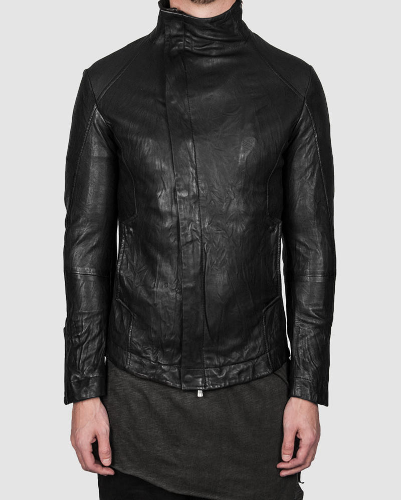 Leon Louis - Molis high collar leather jacket - Stilett.com