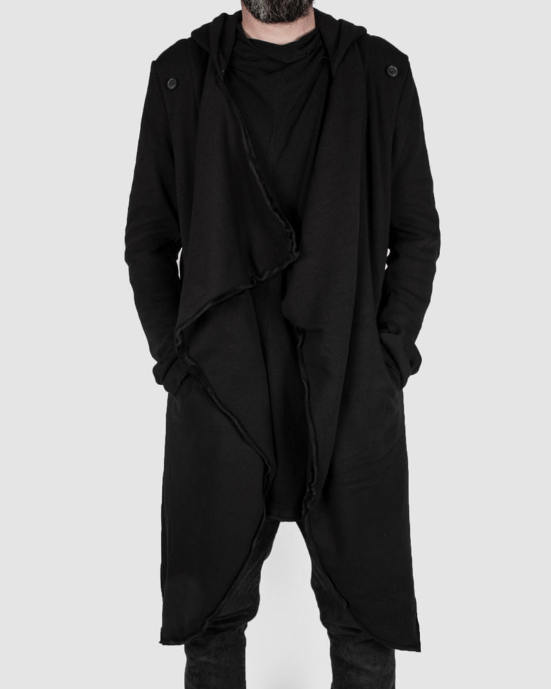 Misomber Nuan - Asymmetric hooded cardigan - Stilett.com