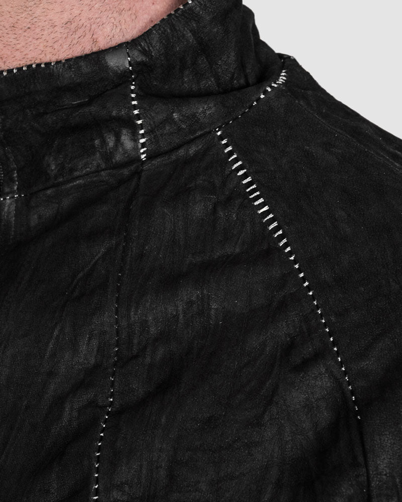 Object - Devout leather jacket black - https://stilett.com/