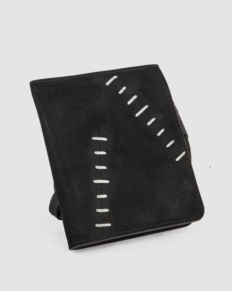 Object - Quandry scar stitched leather wallet - Stilett.com