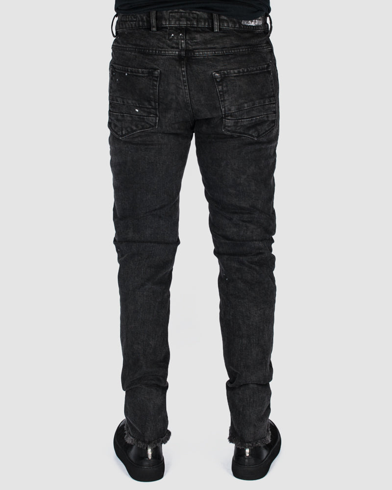 Versuchskind - Wax spotted slim-tab jeans - Stilett.com