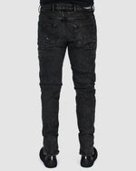 Versuchskind - Wax spotted slim-tab jeans - https://stilett.com/