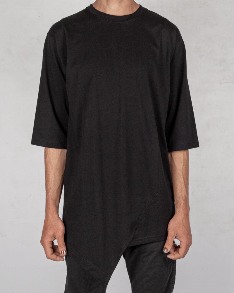 Xagon - Asymmetric crew neck tshirt black - Stilett.com