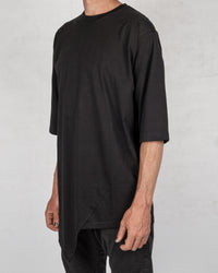 Xagon - Asymmetric crew neck tshirt black - Stilett.com