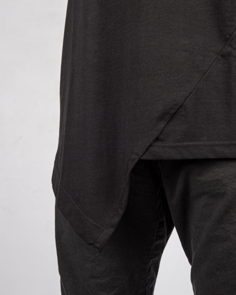 Xagon - Asymmetric crew neck tshirt black - Stilett.com
