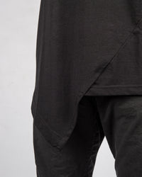 Xagon - Asymmetric crew neck tshirt black - Stilett.com