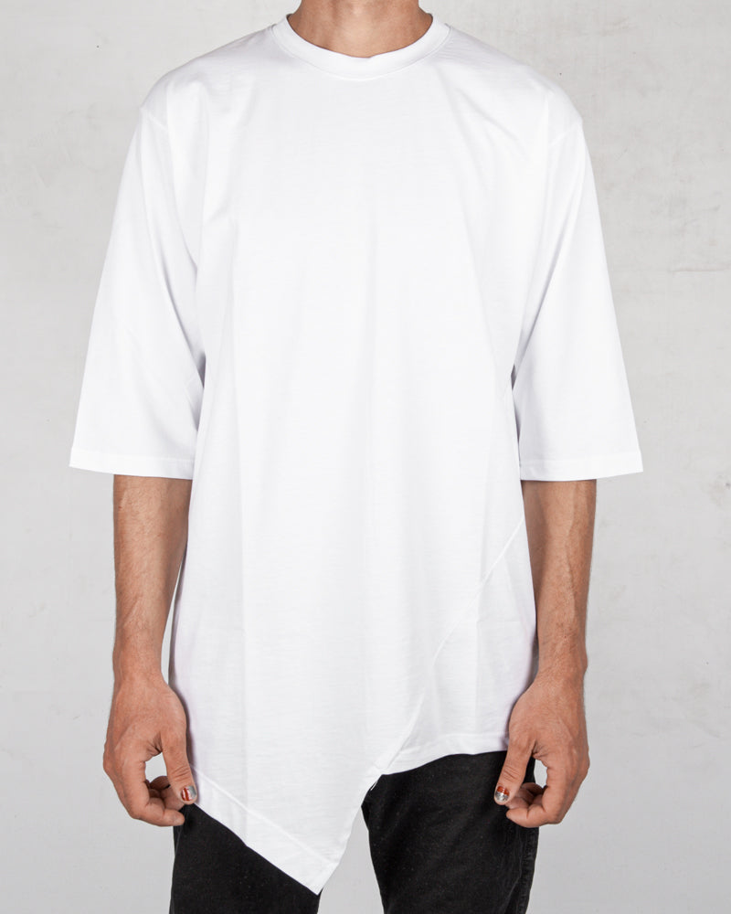 Xagon - Asymmetric crew neck tshirt white - Stilett.com
