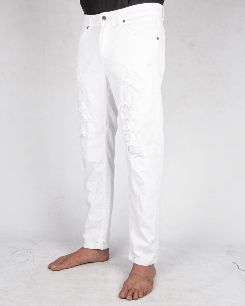 Xagon - Comfort fit breakage jeans white - Stilett.com