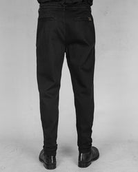 Comfort fit trouser black with grey drawstring