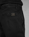 Xagon - Comfort fit trouser black with grey drawstring - https://stilett.com/