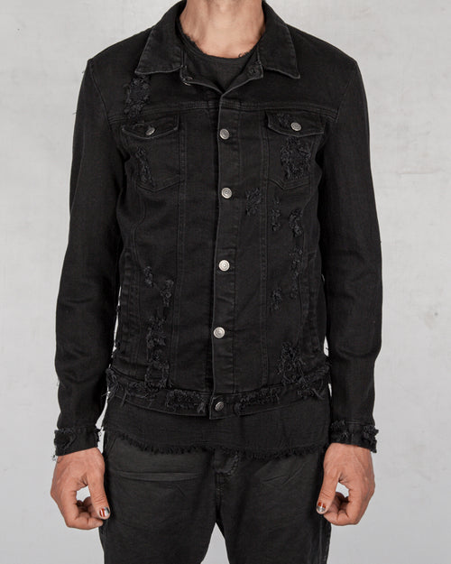 Xagon - Denim sport jacket black - https://stilett.com/