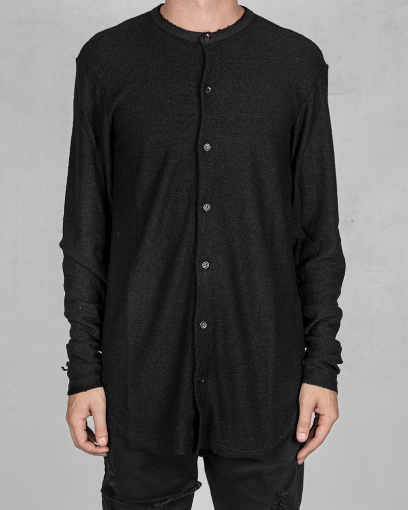 Flamed cotton shirt black
