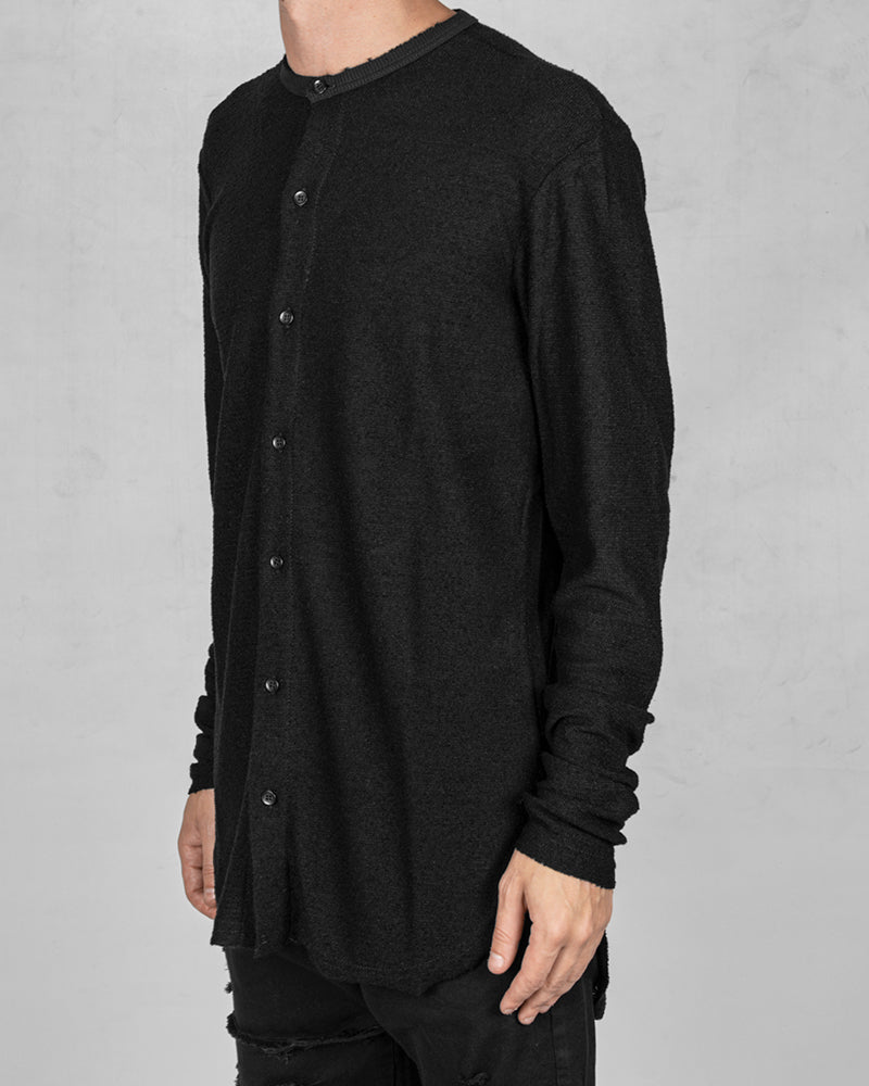 Flamed cotton shirt black
