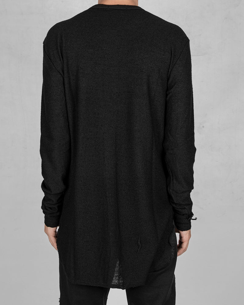Flamed cotton shirt black