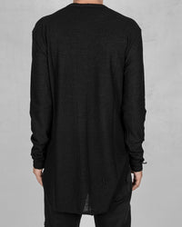 Flamed cotton shirt black