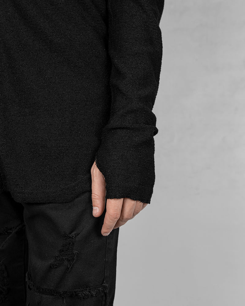 Flamed cotton shirt black