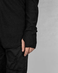 Flamed cotton shirt black