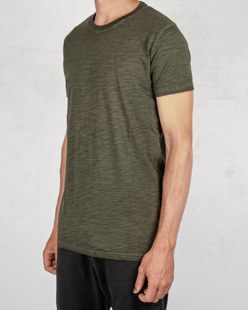Xagon - Flammed cotton tshirt green - Stilett.com