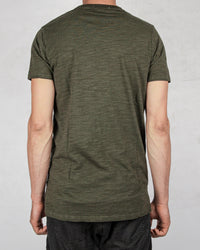 Xagon - Flammed cotton tshirt green - Stilett.com