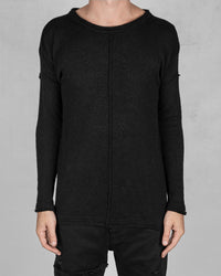 Knitted crew neck sweater black