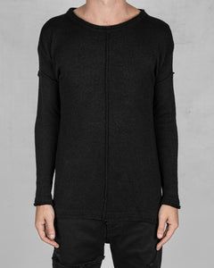 Knitted crew neck sweater black