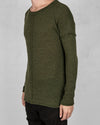 Xagon - Knitted crew neck sweater green - https://stilett.com/