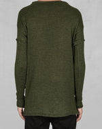 Xagon - Knitted crew neck sweater green - https://stilett.com/