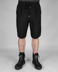 Linen shorts black