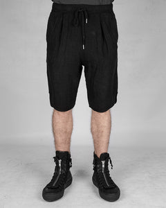 Linen shorts black