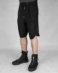 Linen shorts black