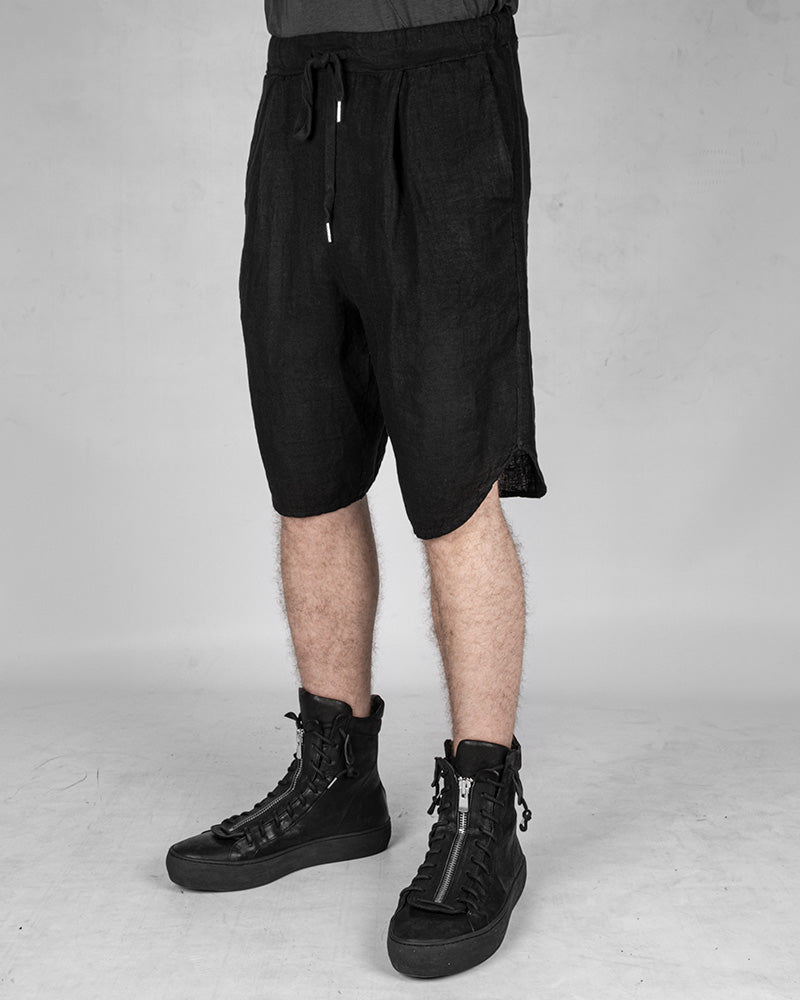 Linen shorts black