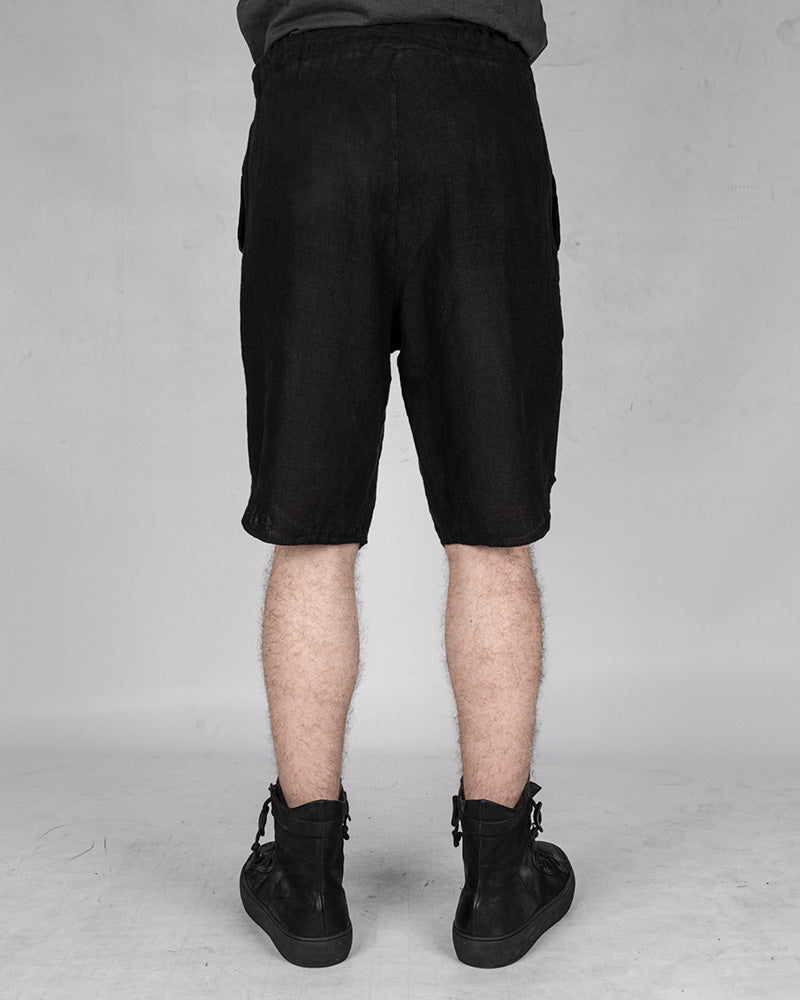 Linen shorts black