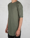 Xagon - Long contrast seam tshirt green - https://stilett.com/