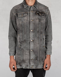Xagon - Oversize denim jacket grey - Stilett.com