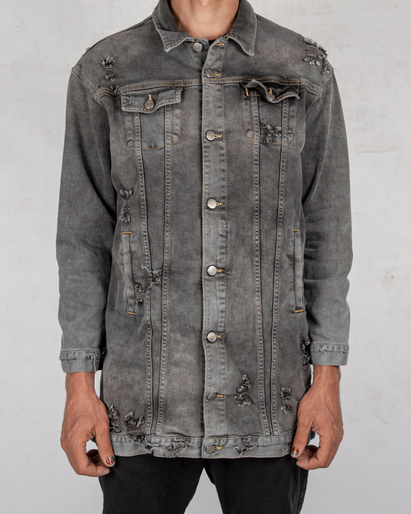 Xagon - Oversize denim jacket grey - Stilett.com