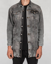 Xagon - Oversize denim jacket grey - Stilett.com