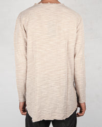 Xagon - Oversize flamed cotton sweater beige - Stilett.com