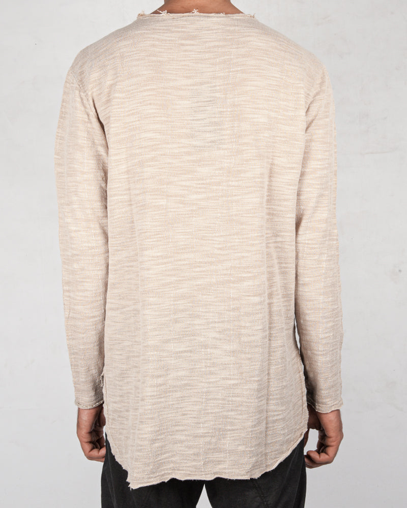Xagon - Oversize flamed cotton sweater beige - Stilett.com
