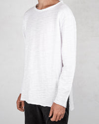 Xagon - Oversize flamed cotton sweater white - Stilett.com