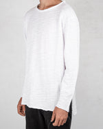 Xagon - Oversize flamed cotton sweater white - https://stilett.com/