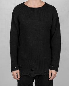 Oversize knitted sweater black