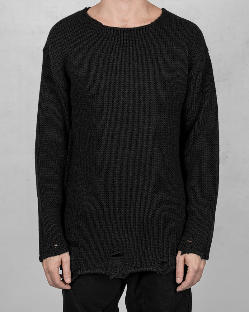 Oversize knitted sweater black