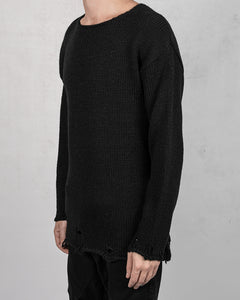 Oversize knitted sweater black
